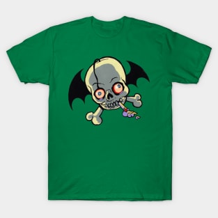 Baby Skeleton Bat Design T-Shirt